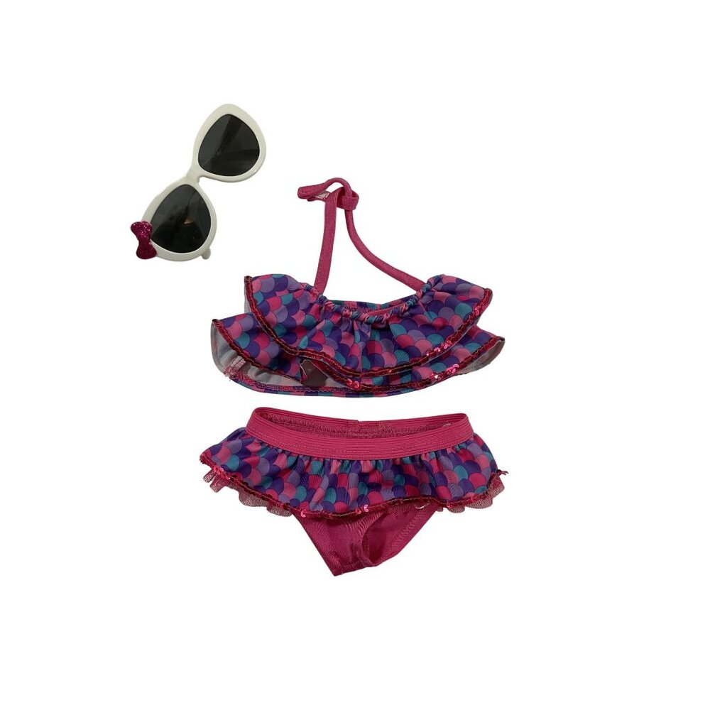 BAB Build a Bear Swim Bathing Suit Bikini with Sunglasses